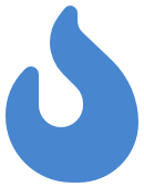 Blue fire icon